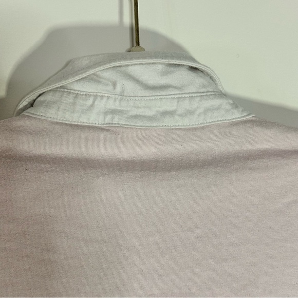 Victoria’s Secret PINK Rugby Shirt Long Sleeve Colorblock Pink w Black S Logo - Picture 11 of 12